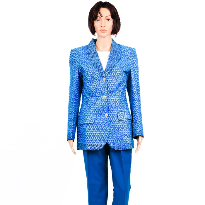 Ensemble tailleur bleu électrique